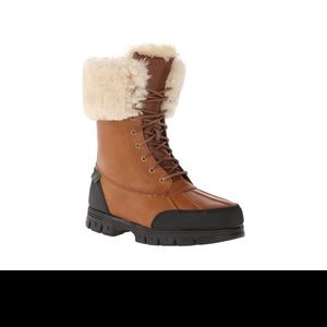 Lauren Ralph Lauren leather shearling winter boots